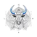 taurus astrological sign tattoo design idea