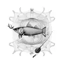 fishing net  tattoo design idea