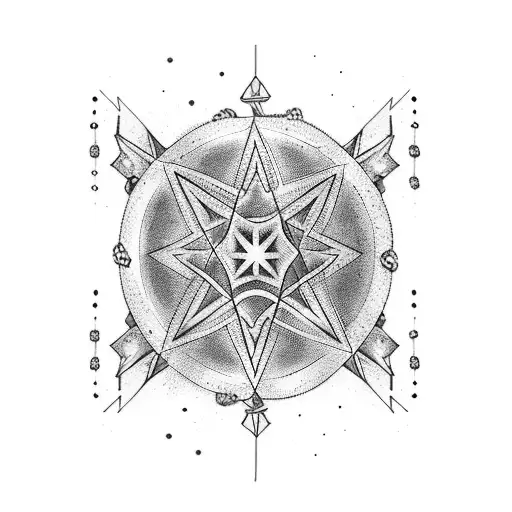 Half an arm sleeve tattoo with chains wrapping around the forearm up the tattoo and in the middle is a star, and the bac tattoo design idea