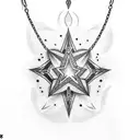 Half an arm sleeve tattoo with chains wrapping around the forearm up the tattoo and in the middle is a star, and the bac tattoo design idea