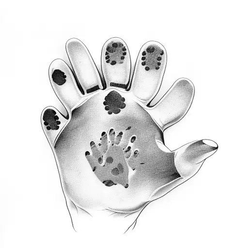 dog paw tattoo with nose print and the name Diesel  tattoo design idea