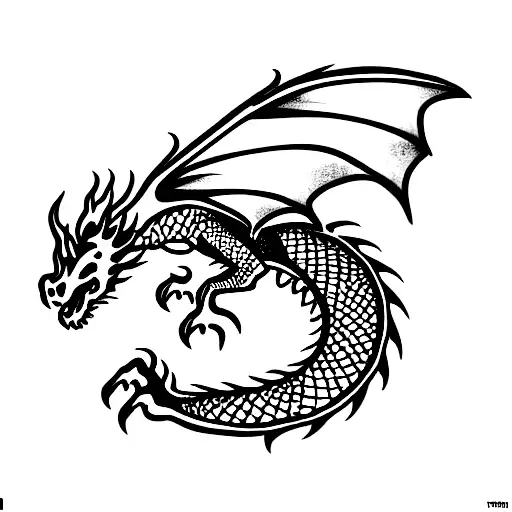 dragon wrapped around arm tattoo design idea