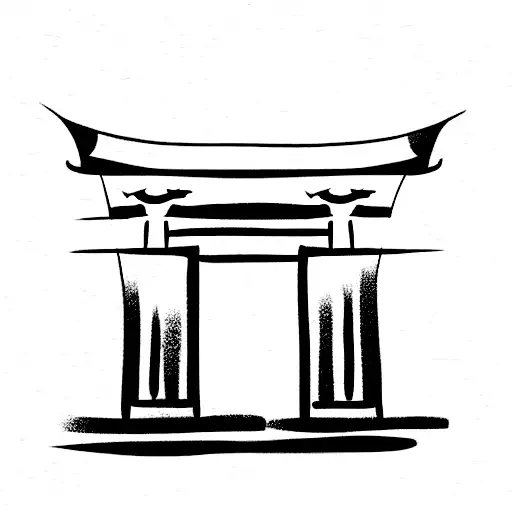 torii gate tattoo design idea