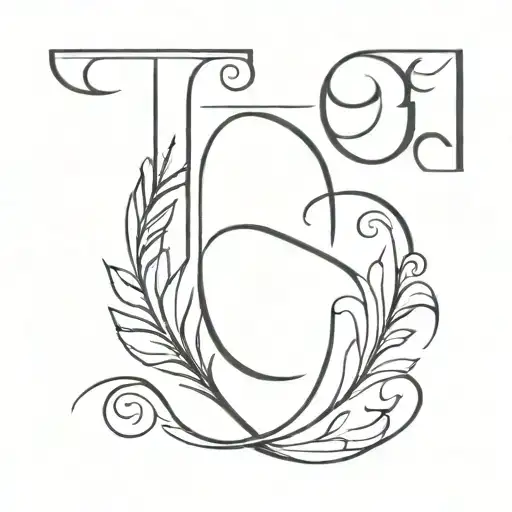 the letters F and A with the date 9/30 in Roman numerals tattoo design idea