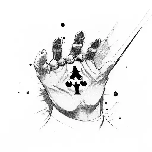 joker smile hand haha tattoo design idea