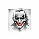 joker smile hand haha tattoo design idea