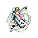 football tattoo design idea