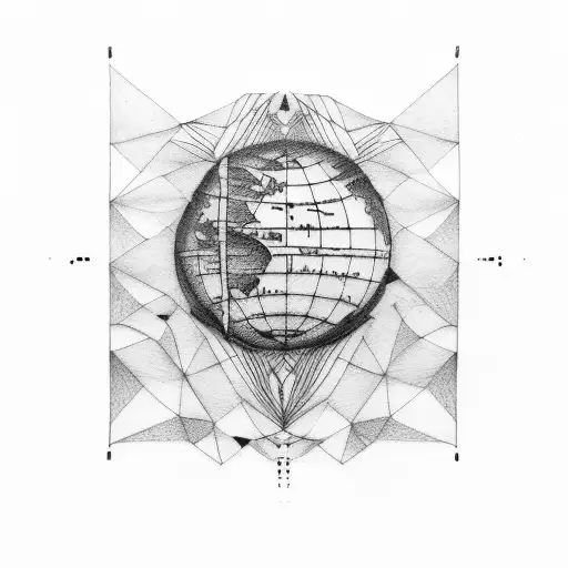 longitude and latitude  tattoo design idea