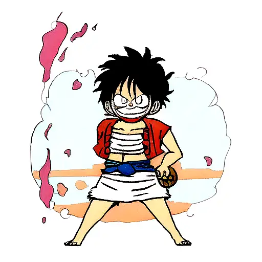 One Piece Luffy tattoo design idea