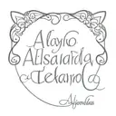 name written- alejandra tattoo design idea