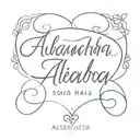 name written- alejandra tattoo design idea