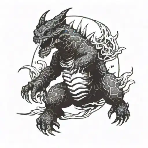 kaiju tattoo design idea