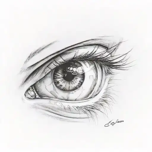 Gojo Satoru eye tattoo design idea