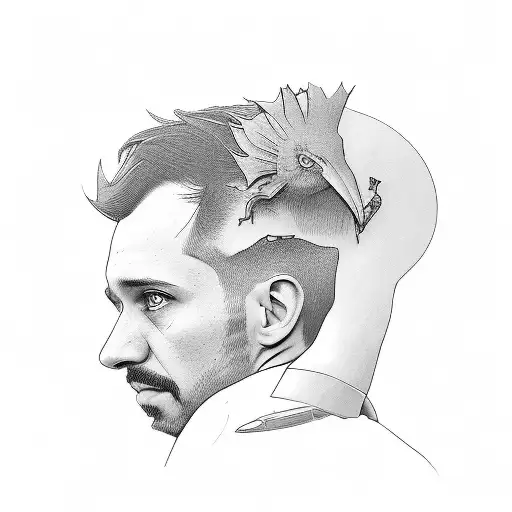 fatherhood silhouette  tattoo design idea