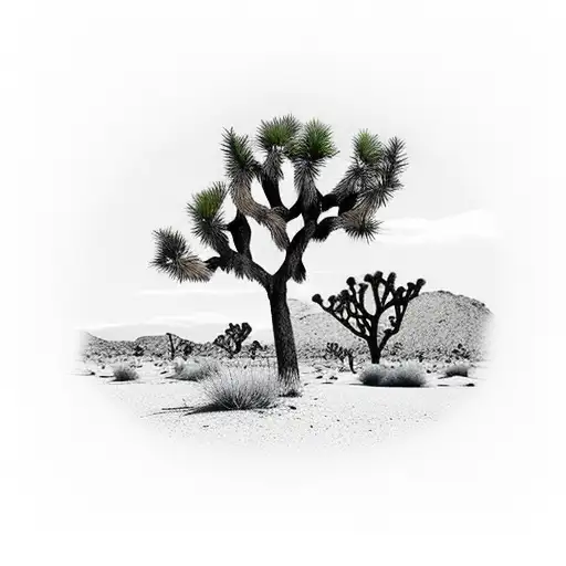 Joshua tree tattoo design idea