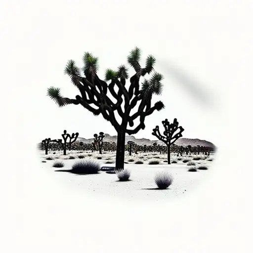 Joshua tree sleeve tattoo design idea