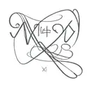 Text tattoo around the forehand with full stripes above and bellow the text, Text should be "MATIAS XXIV. VIII. MMXXIV." tattoo design idea
