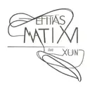 Text tattoo around the forehand with full stripes above and bellow the text, Text should be "MATIAS XXIV. VIII. MMXXIV." tattoo design idea