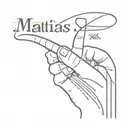 Text tattoo around the forehand with full stripes above and bellow the text, Text should be "MATIAS XXIV. VIII. MMXXIV." tattoo design idea