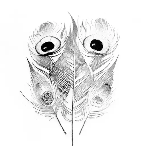 Renu word with peacock feather  tattoo design idea