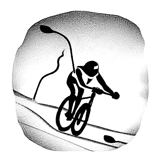 Ski in Berlin with a bike tattoo design idea