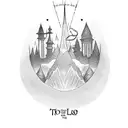 lord of The rings minimalist with The quote "not ALL those who Wander are Lost" tattoo design idea