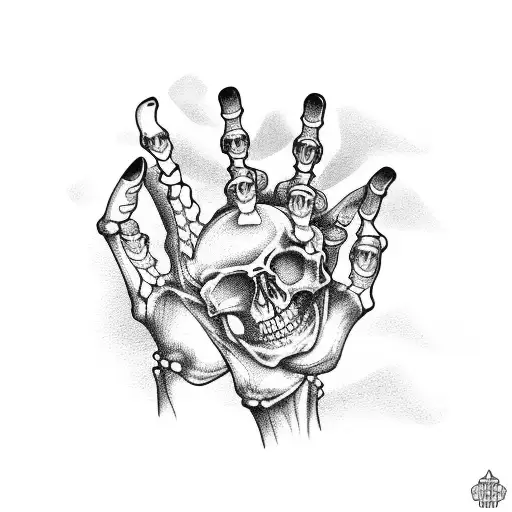 skeleton hand tattoo design idea