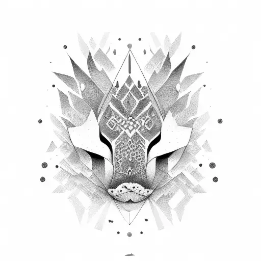 mango face tattoo design idea