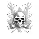 shocker skelton tattoo design idea