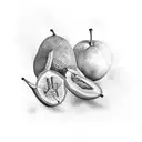 mango fruit tattoo design idea