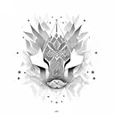 mango face tattoo design idea