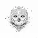 mango face tattoo design idea