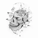 mango face tattoo design idea