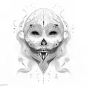 mango face tattoo design idea