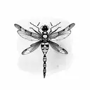 Dragonfly with a bumblebee  tattoo design idea