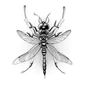 Dragonfly and a bumblebee  tattoo design idea