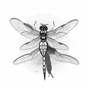 Dragonfly and a bumblebee  tattoo design idea