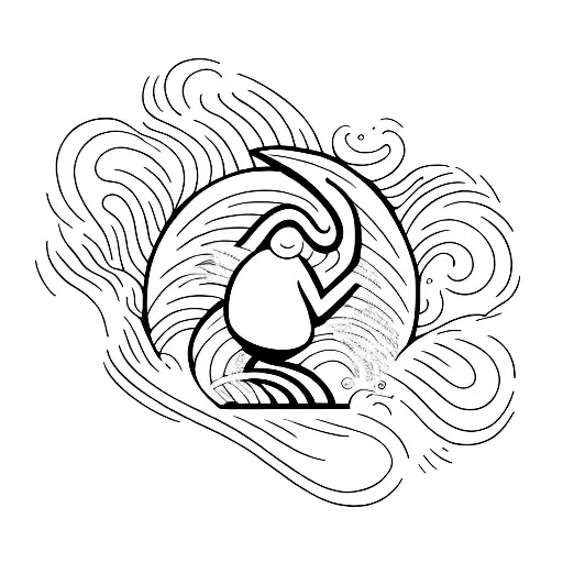 surfboard tattoo design idea