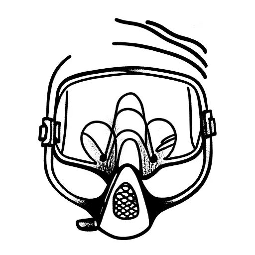 scuba diving mask tattoo design idea