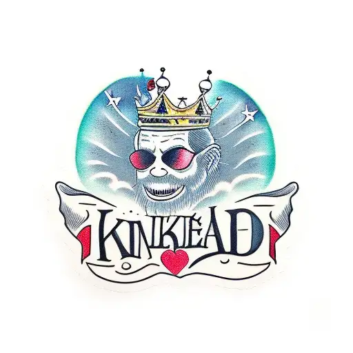 frase Be kind. Be a King tattoo design idea