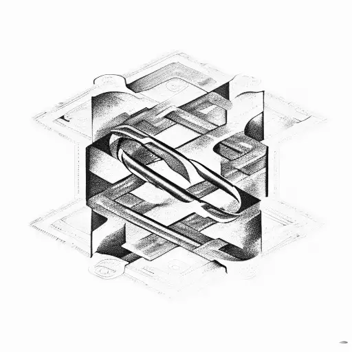 Two infinity signs underneath the Latin word for iron with the atomic number for iron, two lines of power go to arms tattoo design idea