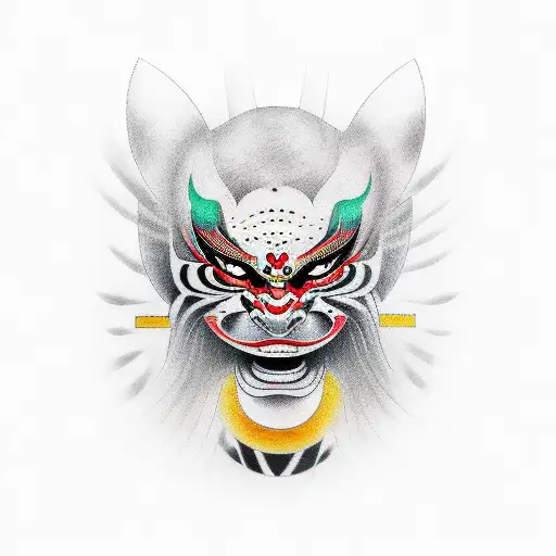 kabuki tattoo design idea
