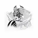 kabuki tattoo design idea