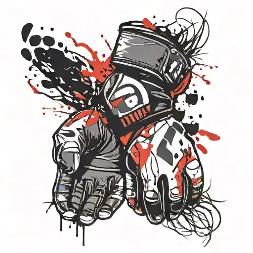 MMA Gloves tattoo design idea
