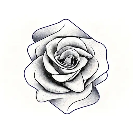 Dice with card and roses tattoo design idea