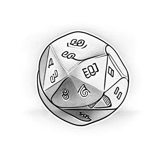 Dice with card tattoo design idea