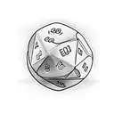 Dice with card tattoo design idea