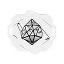 Dice with card tattoo design idea