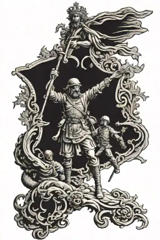 military, christian, gustav dore art tattoo tattoo design idea