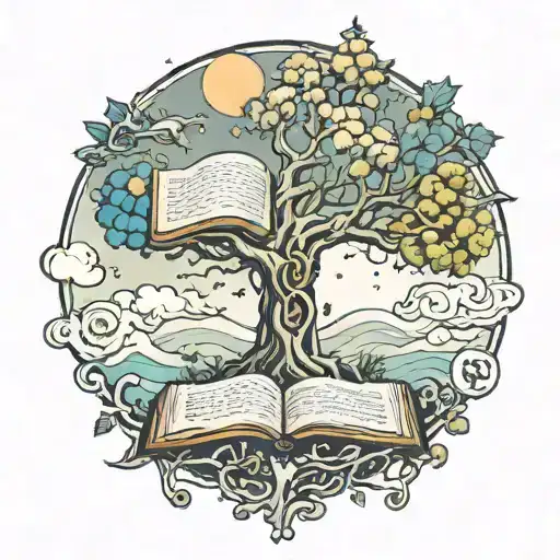 bible tree genesis tattoo design idea